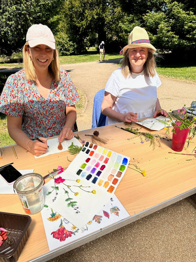 British Flowers Week - watercolour workshop
