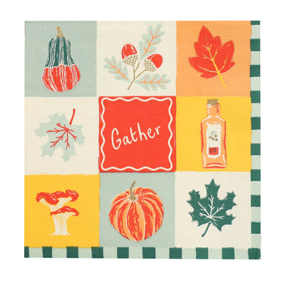 Autumnal Paper Napkins - 20 Pack