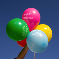 Rainbow 'Happy Birthday' Balloons - 5 Pack