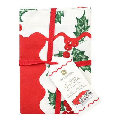 Holly Wipe Clean Tablecloth – 140 x 180cm