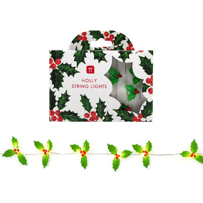 Green Holly String Lights - 3m
