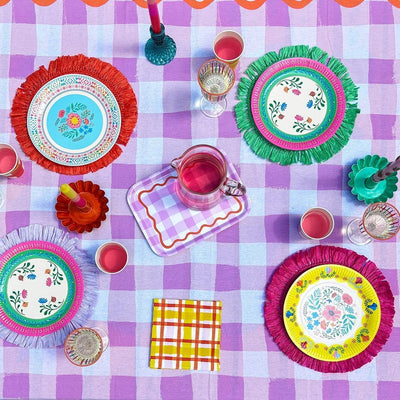Boho Colourful Floral Paper Plates – 23cm – 24 Pack