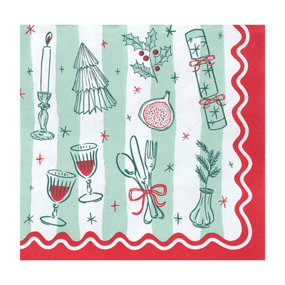 Christmas Icons Paper Napkins - 20 Pack
