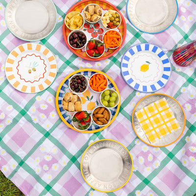 Yellow & White Check Napkins - 20 Pack