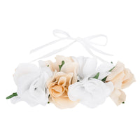 Bridal White & Pink Floral Headband