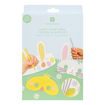 Easter Bunny Masks & Headband Kit - 12 Pack