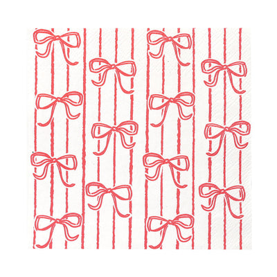 Red Bow Paper Napkins – 20 Pack