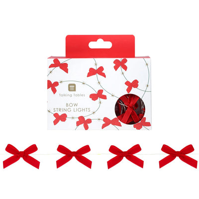 Red Bow String Lights - 2m