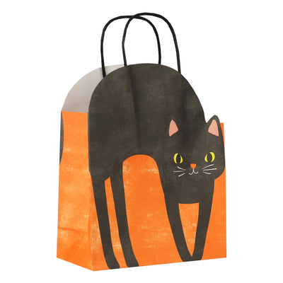 Halloween Cat Paper Gift Bags – 6 Pack