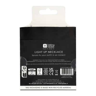 Skeleton Bone Light-Up Necklace: