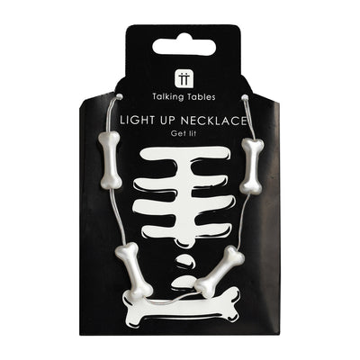 Skeleton Bone Light-Up Necklace: