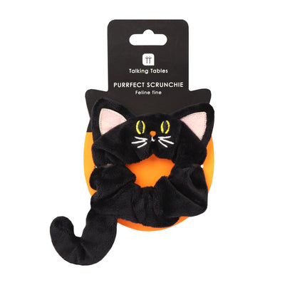 Black Cat Hair Scrunchie