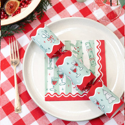 Bon Noel Icons Green Christmas Crackers – 6 Pack