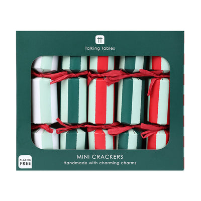 Striped Christmas Mini Crackers – 6 Pack