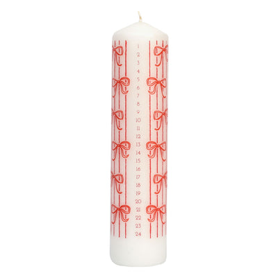 Christmas Bow Advent Candle