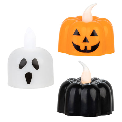 Flameless LED Halloween Tealight Candle – 6 Pack