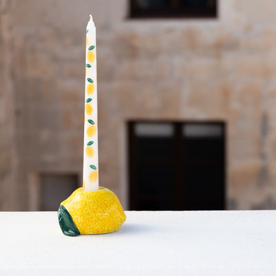 Lemon Ceramic Candle Holder - 6cm