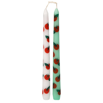 Tomato Taper Dinner Candles - 2 Pack