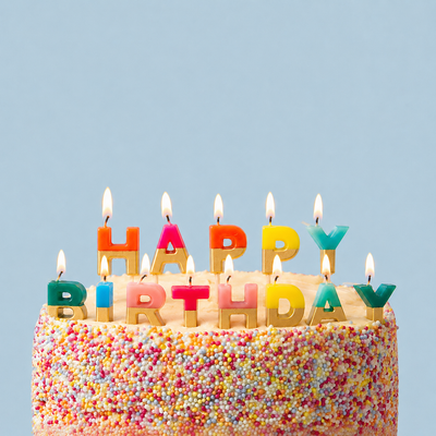 Birthday Brights Rainbow Happy Birthday Candles