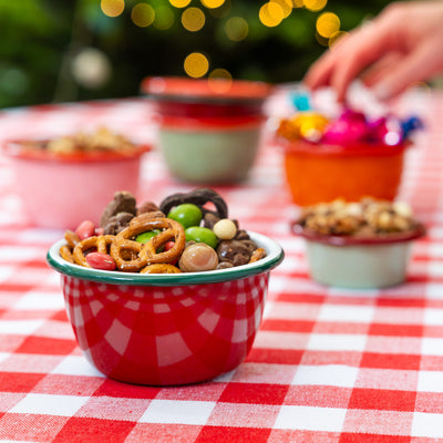 Cranberry Red Enamel Bowl - 10cm