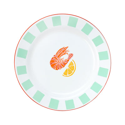 Shrimp Enamel Plate - 20cm