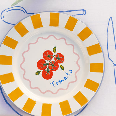 Tomato Enamel Plate - 25cm