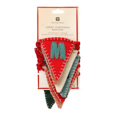 Merry Christmas Felt Bunting - 2m
