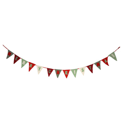 Merry Christmas Felt Bunting Banner - 2m