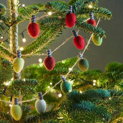 Christmas Felt Bulb Bunting - 2m