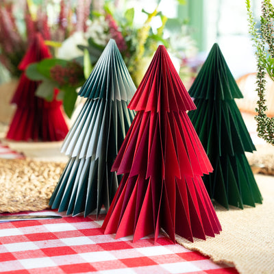 Pop Up Card Tree Decorations - 4 Pack