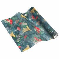 Woodland Forest Mushroom Green Table Runner - 2m