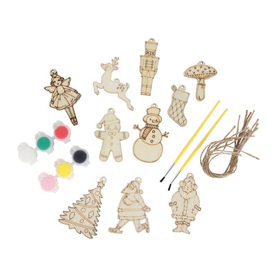 Paint Your Own Wooden Dec Kit - 10 Pack