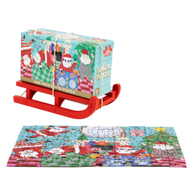 Santa 100 Piece Christmas Puzzle Mini Sleigh
