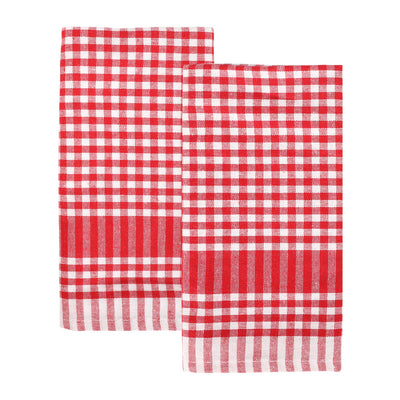 Red & White Gingham Tea Towels/Napkins