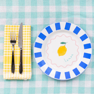 Yellow & White Gingham Tea Towels/Napkins