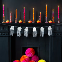 Halloween Pink Ombre Pumpkin Shaped Candle