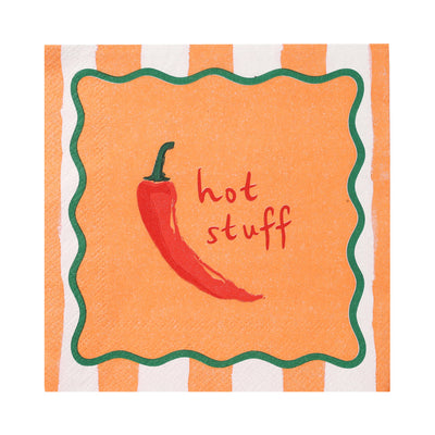 Hot Stuff Chilli Cocktail Paper Napkins - 20 Pack