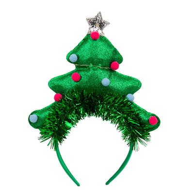 Green Light Up LED Christmas Tree Headband