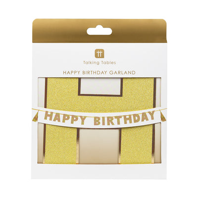 Luxe Gold Happy Birthday Garland | 300cm