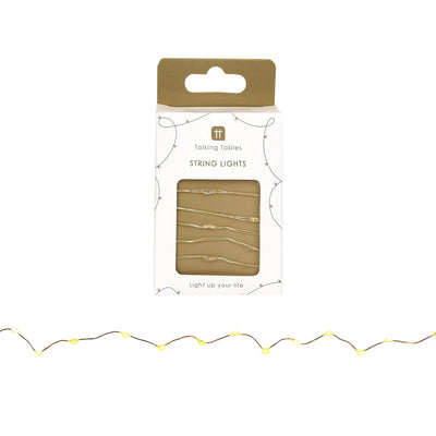 Gold LED String Lights - 3m