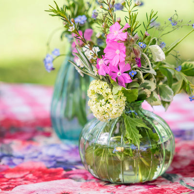 Green Round Glass Bud Vase - 8cm