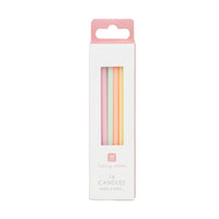 Tall Pastel Candles, 10cm - 16 Pack