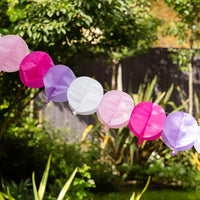 Pink & Purple Paper Balloon Garland, 3m - 3 Pack