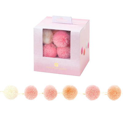 Pink Pom Pom String Lights - 2m