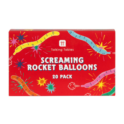 Screaming Rocket Party Balloons - 20 Pack