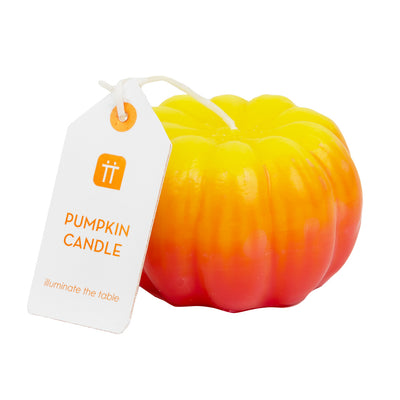 Halloween Yellow Ombre Pumpkin Shaped Candle