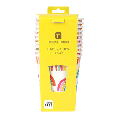 Rainbow Paper Cups - 10 Pack