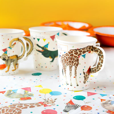 Party Safari Animal Paper Cups - 8 Pack