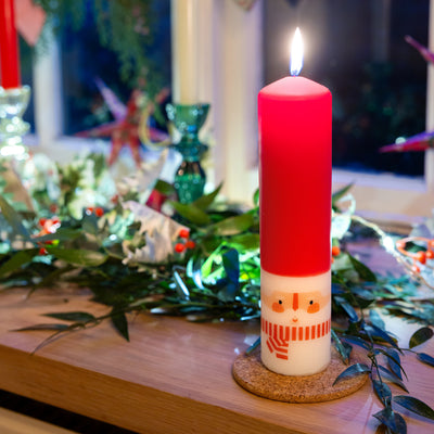 Santa Christmas Advent Candle - 20cm