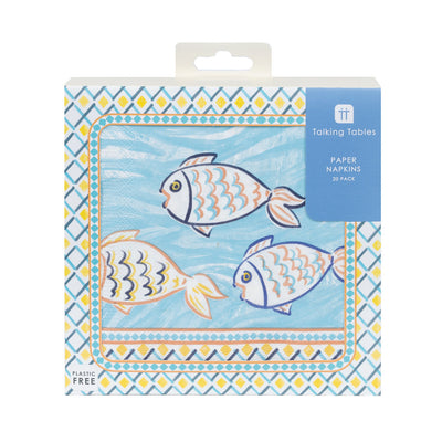 Moroccan Souk Fish Paper Napkins - 20 Pack